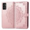 Peněženkové pouzdro Embossing Pattern Mandala Flower šedé – Samsung Galaxy A14 4G/5G | Levné Kryty | Levné Kryty | Levné Kryty
