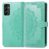 Peněženkové pouzdro Embossing Pattern Mandala Flower modré – Samsung Galaxy A14 4G/5G | Levné Kryty | Levné Kryty | Levné Kryty