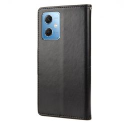 Alternative view of Peněženkové pouzdro Embossing Pattern Motyl a květ černé – Xiaomi Redmi Note 12 5G