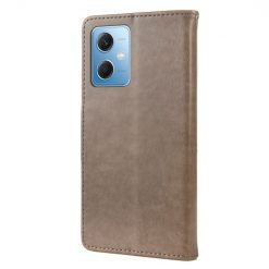 Alternative view of Peněženkové pouzdro Embossing Pattern Motyl a květ šedé – Xiaomi Redmi Note 12 5G