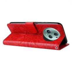 Peněženkové pouzdro Embossing Pattern Slunečnice červené – Honor Magic 5 Pro 5G | Levné Kryty | Levné Kryty | Levné Kryty