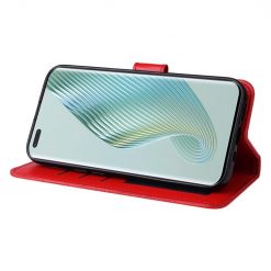 Peněženkové pouzdro Embossing Pattern Slunečnice červené – Honor Magic 5 Pro 5G | Levné Kryty | Levné Kryty | Levné Kryty
