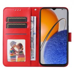 Peněženkové pouzdro Embossing Pattern Slunečnice červené – Huawei Nova Y61 | Levné Kryty | Levné Kryty | Levné Kryty