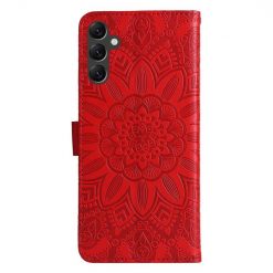Alternative view of Peněženkové pouzdro Embossing Pattern Slunečnice červené – Samsung Galaxy A14 4G/5G