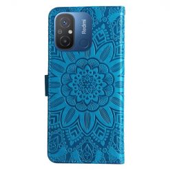 Alternative view of Peněženkové pouzdro Embossing Pattern Slunečnice modré – Xiaomi Redmi 12C