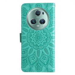 Alternative view of Peněženkové pouzdro Embossing Pattern Slunečnice zelené – Honor Magic 5 Pro 5G