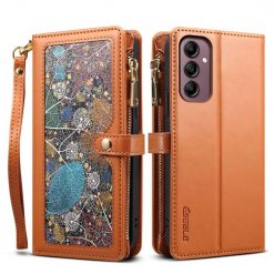 Peněženkové pouzdro Eseble Star Wallet case hnědé – Samsung Galaxy A54 5G | Levné Kryty | Levné Kryty | Levné Kryty