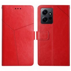 Peněženkové pouzdro Geometric Pattern case červené – Xiaomi Redmi Note 12 (4G) | Levné Kryty | Levné Kryty | Levné Kryty