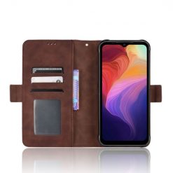 Peněženkové pouzdro Slots case hnědé – Ulefone Power Armor 14 / 14 Pro | Levné Kryty | Levné Kryty | Levné Kryty