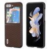 Kryt Abeel Carbon Fiber svetlěhnědý – Samsung Galaxy Z Flip 5 | Levné Kryty | Levné Kryty | Levné Kryty