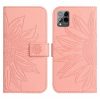 Peněženkové pouzdro Embossing Pattern Květ fialové – T Phone Pro / T Phone Pro (2023) | Levné Kryty | Levné Kryty | Levné Kryty