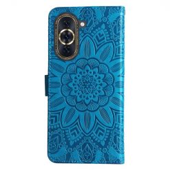 Alternative view of Peněženkové pouzdro Embossing Pattern Slunečnice modré – Huawei Nova 10