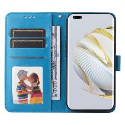 Peněženkové pouzdro Embossing Pattern Slunečnice modré – Huawei Nova 10 | Levné Kryty | Levné Kryty | Levné Kryty