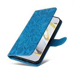 Peněženkové pouzdro Embossing Pattern Slunečnice modré – Huawei Nova 10 | Levné Kryty | Levné Kryty | Levné Kryty