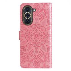 Alternative view of Peněženkové pouzdro Embossing Pattern Slunečnice růžové – Huawei Nova 10