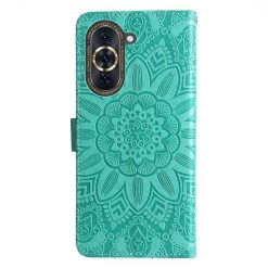 Alternative view of Peněženkové pouzdro Embossing Pattern Slunečnice zelené – Huawei Nova 10