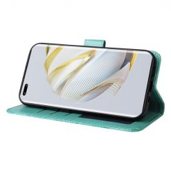Peněženkové pouzdro Embossing Pattern Slunečnice zelené – Huawei Nova 10 | Levné Kryty | Levné Kryty | Levné Kryty