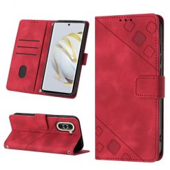 Alternative view of Peněženkové pouzdro Embossing Pattern Square červené – Huawei Nova 10