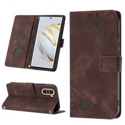 Alternative view of Peněženkové pouzdro Embossing Pattern Square hnědé – Huawei Nova 10