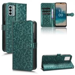 Peněženkové pouzdro Honeycomb Dot Texture Case zelené – Nokia G22 | Levné Kryty | Levné Kryty | Levné Kryty