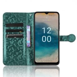 Peněženkové pouzdro Honeycomb Dot Texture Case zelené – Nokia G22 | Levné Kryty | Levné Kryty | Levné Kryty