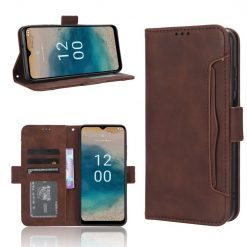 Peněženkové pouzdro Slots case hnědé – Nokia G22 | Levné Kryty | Levné Kryty | Levné Kryty