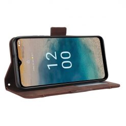 Peněženkové pouzdro Slots case hnědé – Nokia G22 | Levné Kryty | Levné Kryty | Levné Kryty