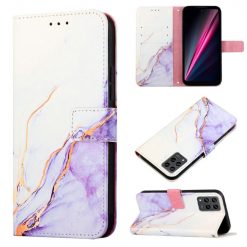 Knížkové pouzdro Marble Pattern case fialové – T Phone Pro / T Phone Pro (2023) | Levné Kryty | Levné Kryty | Levné Kryty