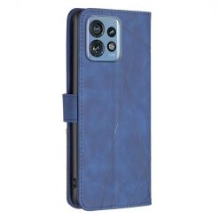 Knížkové pouzdro Rhombus modré – Motorola Edge 40 Pro | Levné Kryty | Levné Kryty | Levné Kryty