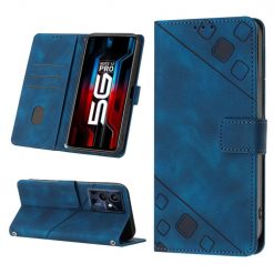 Peněženkové pouzdro Embossing Pattern Square modré – Infinix Note 12 Pro 5G | Levné Kryty | Levné Kryty | Levné Kryty