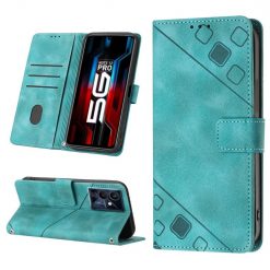 Peněženkové pouzdro Embossing Pattern Square zelené – Infinix Note 12 Pro 5G | Levné Kryty | Levné Kryty | Levné Kryty