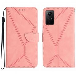 Peněženkové pouzdro Embossing Pattern Stitchy case růžové – Xiaomi Redmi Note 12S | Levné Kryty | Levné Kryty | Levné Kryty