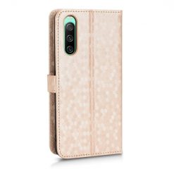 Alternative view of Peněženkové pouzdro Honeycomb Dot Texture Case zlaté – Sony Xperia 10 V