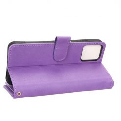 Peněženkové pouzdro Litchi Wallet case fialové – T Phone Pro / T Phone Pro (2023) | Levné Kryty | Levné Kryty | Levné Kryty