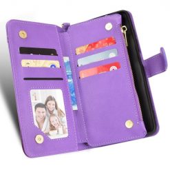 Peněženkové pouzdro Litchi Wallet case fialové – T Phone Pro / T Phone Pro (2023) | Levné Kryty | Levné Kryty | Levné Kryty