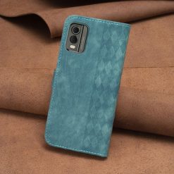 Peněženkové pouzdro Plaid case zelené – Nokia C32 | Levné Kryty | Levné Kryty | Levné Kryty