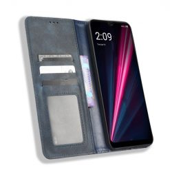 Peněženkové pouzdro Retro Leather modré – T Phone Pro / T Phone Pro (2023) | Levné Kryty | Levné Kryty | Levné Kryty