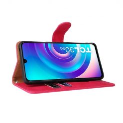 Peněženkové pouzdro Solid růžové – TCL 30 / 30+ | Levné Kryty | Levné Kryty | Levné Kryty