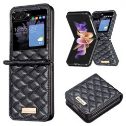 Kryt Lattice Skin case černý – Samsung Galaxy Z Flip 5 | Levné Kryty | Levné Kryty | Levné Kryty