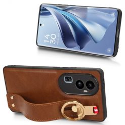 Kryt Wristband Case hnědý – Oppo Reno10 5G (Reno 10 5G) | Levné Kryty | Levné Kryty | Levné Kryty