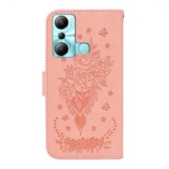 Peněženkové pouzdro Embossing Pattern Kytice růžové – Infinix Hot 20i | Levné Kryty | Levné Kryty | Levné Kryty
