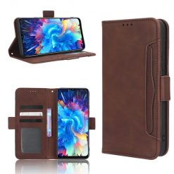Peněženkové pouzdro Slots case hnědé – Infinix Hot 20 5G | Levné Kryty | Levné Kryty | Levné Kryty