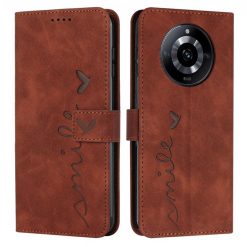 Peněženkové pouzdro Smile case hnědé – Realme 11 Pro / 11 Pro+ | Levné Kryty | Levné Kryty | Levné Kryty