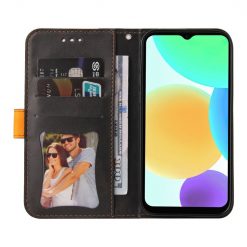 Peněženkové pouzdro Stitching černo-oranžové – Infinix Smart 6 | Levné Kryty | Levné Kryty | Levné Kryty