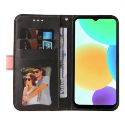 Peněženkové pouzdro Stitching černo-růžové – Infinix Smart 6 | Levné Kryty | Levné Kryty | Levné Kryty
