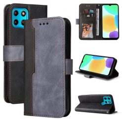 Peněženkové pouzdro Stitching černo-šedé – Infinix Smart 6 | Levné Kryty | Levné Kryty | Levné Kryty