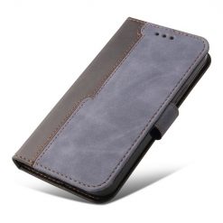 Peněženkové pouzdro Stitching černo-šedé – Infinix Smart 6 | Levné Kryty | Levné Kryty | Levné Kryty