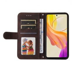 Knížkové pouzdro Skin Feel case hnědé – Vivo Y36 | Levné Kryty | Levné Kryty | Levné Kryty