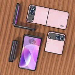 Kryt Abeel Cowhide Case růžový – Motorola Razr 40 | Levné Kryty | Levné Kryty | Levné Kryty