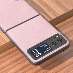Kryt Abeel Cowhide Case růžový – Motorola Razr 40 | Levné Kryty | Levné Kryty | Levné Kryty